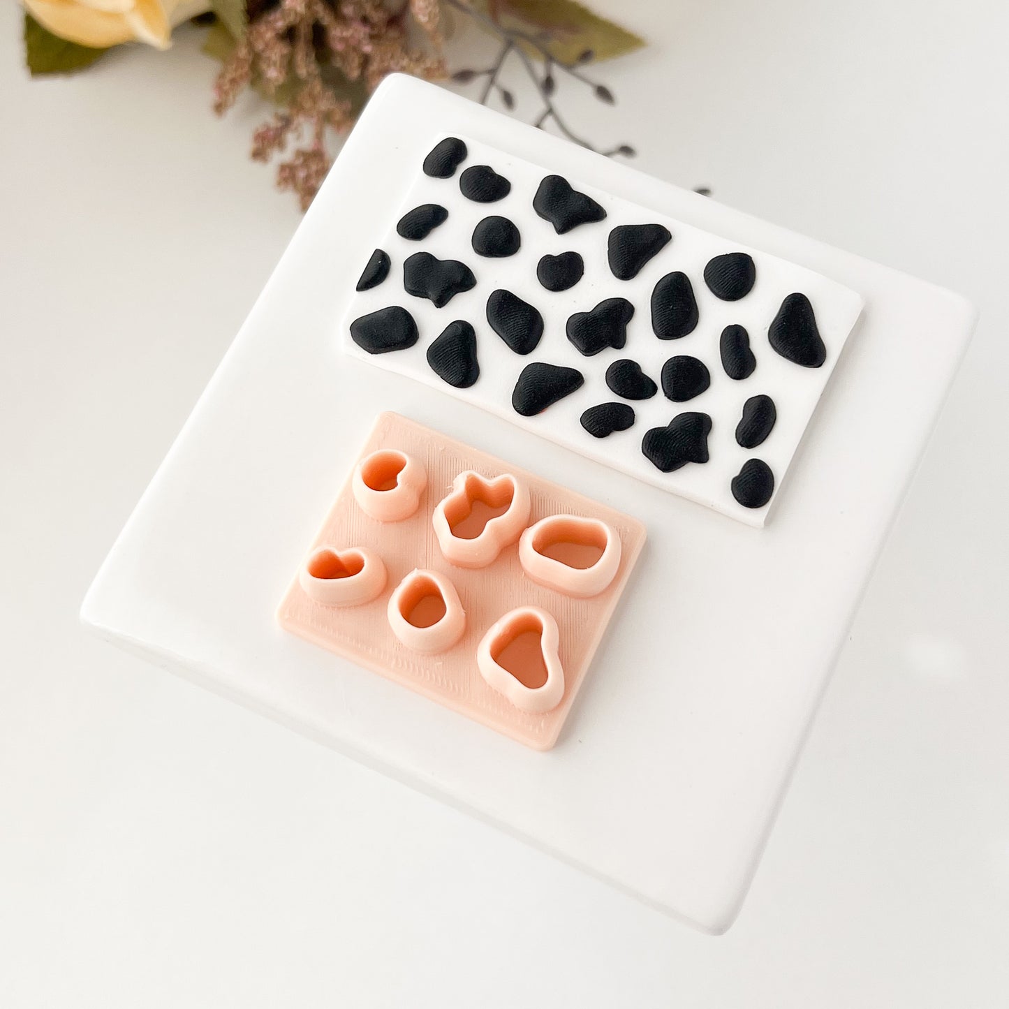 Cow Prints Clay Cutter | Cow Prints Polymer Clay Cutter for DIY Earrings Farm-Themed Jewelry and Rustic Handmade Accessories