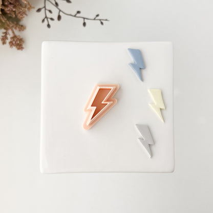 Lightning Bolt Clay Cutter | Lightning Bolt Polymer Clay Cutter for Trendy Earrings DIY Jewelry Making Thunderbolt Themed Crafts