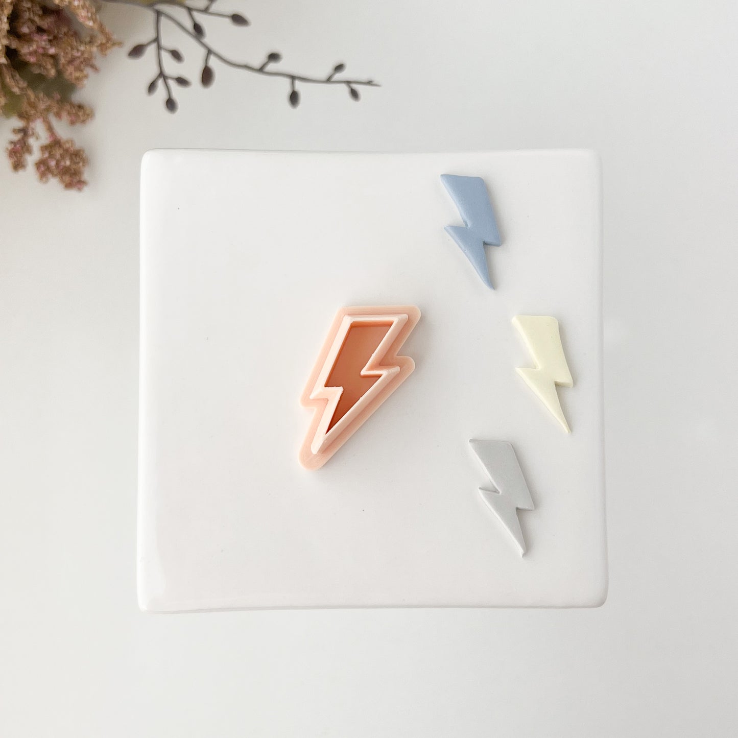 Lightning Bolt Clay Cutter | Lightning Bolt Polymer Clay Cutter for Trendy Earrings DIY Jewelry Making Thunderbolt Themed Crafts