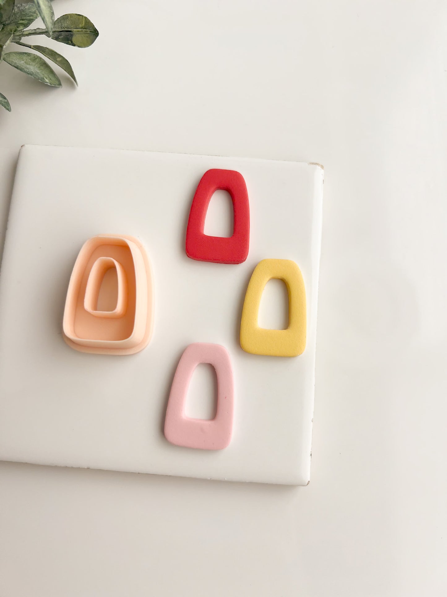 Donut Rounded Rectangle Clay Cutter | Donut Rounded Rectangle Polymer Clay Cutter for DIY Earrings Modern Jewelry and Unique Handmade Crafts