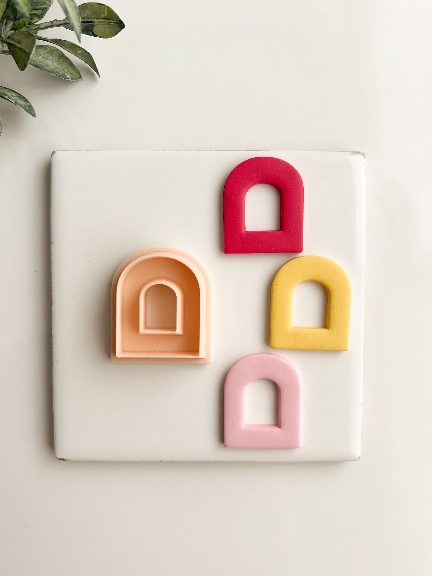 Rounded Arch Cutout No. 2 Clay Cutter | Rounded Arch Cutout Polymer Clay Cutter for DIY Earrings Minimalist Jewelry and Architectural Handmade Designs