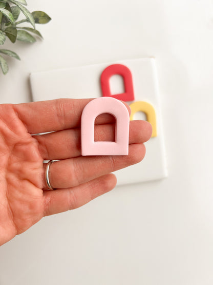 Rounded Arch Cutout No. 2 Clay Cutter | Rounded Arch Cutout Polymer Clay Cutter for DIY Earrings Minimalist Jewelry and Architectural Handmade Designs