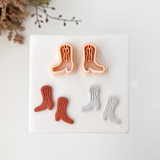 Cowboy Boots Clay Cutter | Cowboy Boots Polymer Clay Cutter for DIY Earrings Country Western Jewelry and Handmade Ranch-Style Crafts