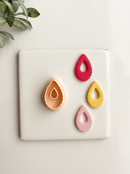 Ridged Donut Oval Clay Cutter | Ridged Donut Oval Polymer Clay Cutter for DIY Earrings Fun Jewelry and Trendy Handmade Accessories