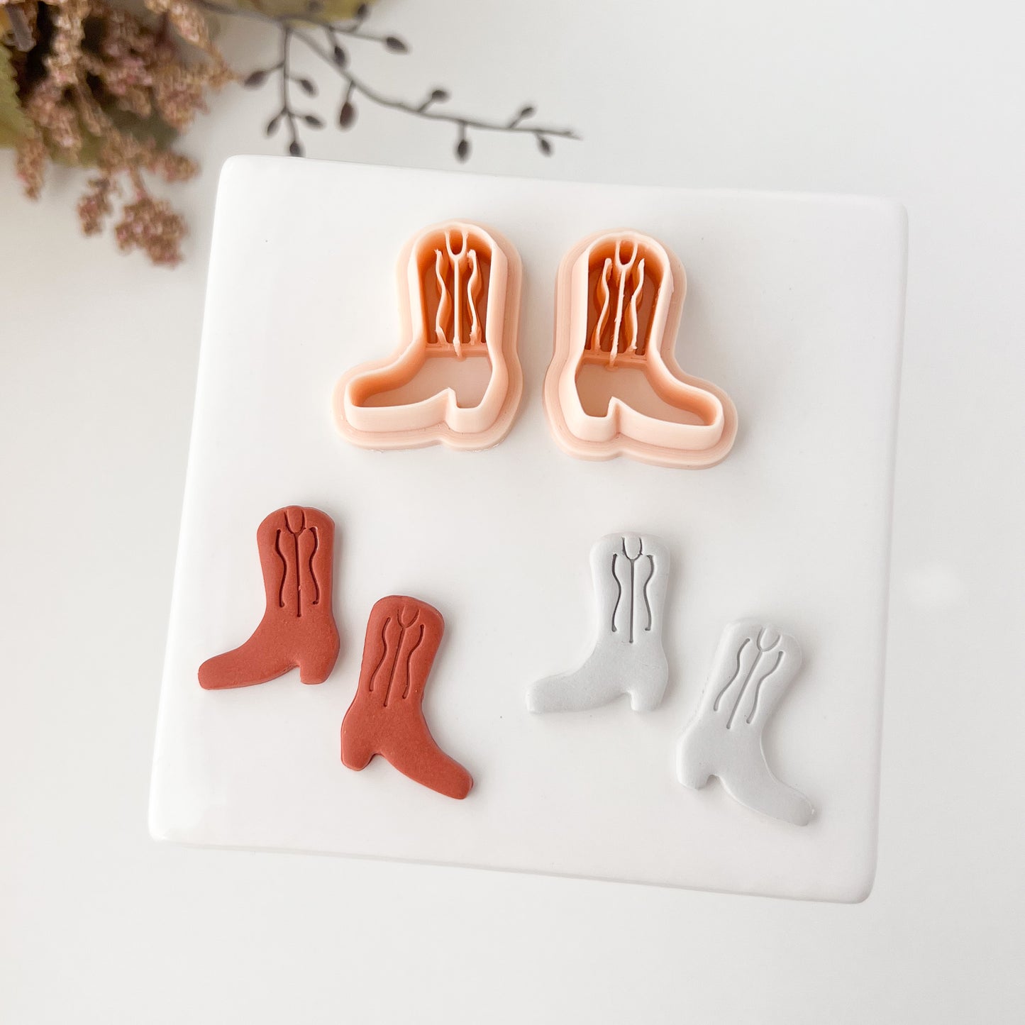 Cowboy Boots Clay Cutter | Cowboy Boots Polymer Clay Cutter for DIY Earrings Country Western Jewelry and Handmade Ranch-Style Crafts