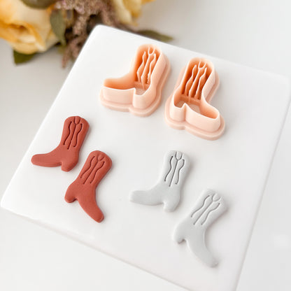 Cowboy Boots Clay Cutter | Cowboy Boots Polymer Clay Cutter for DIY Earrings Country Western Jewelry and Handmade Ranch-Style Crafts