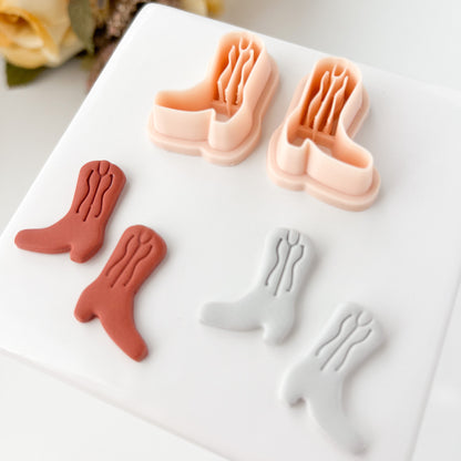 Cowboy Boots Clay Cutter | Cowboy Boots Polymer Clay Cutter for DIY Earrings Country Western Jewelry and Handmade Ranch-Style Crafts