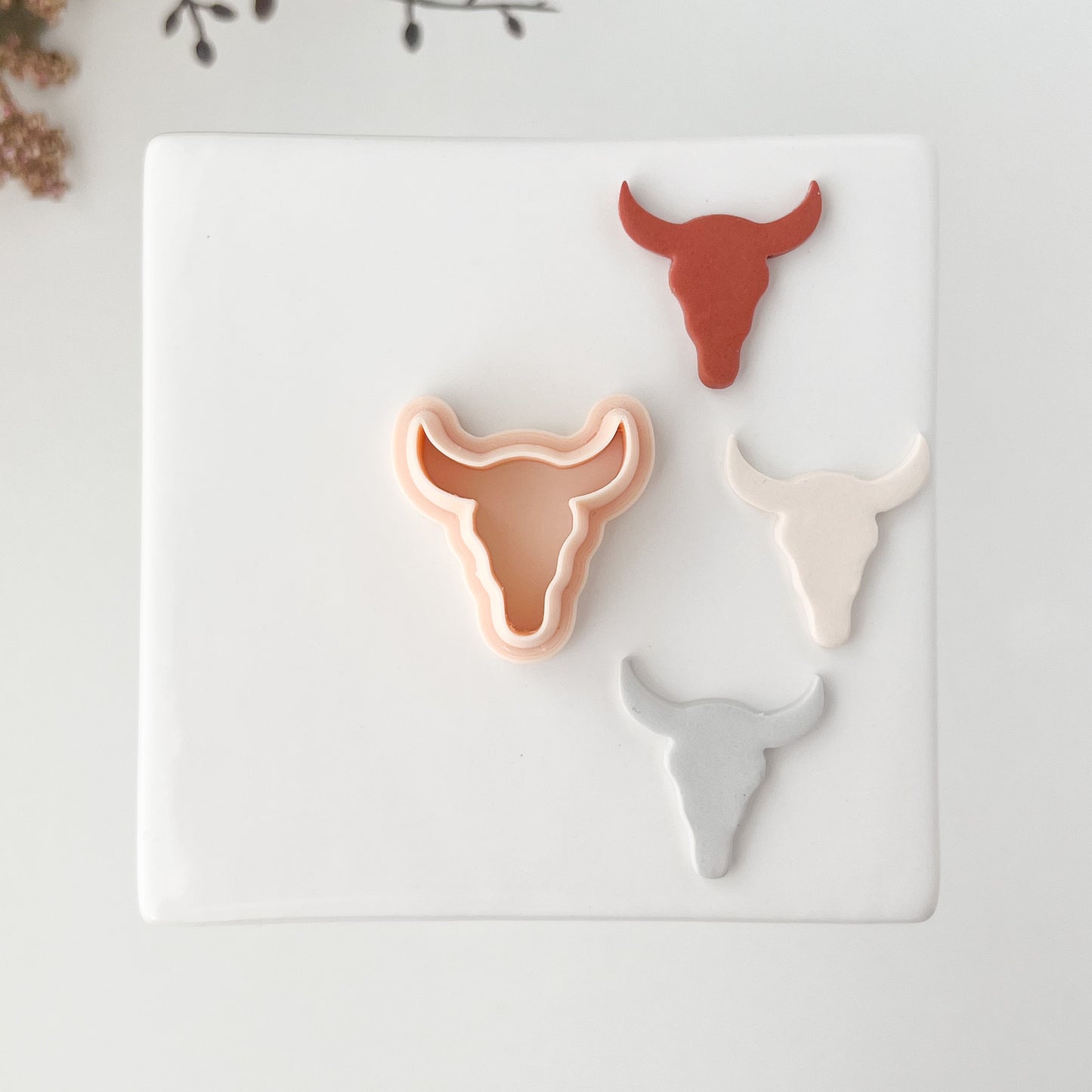Bull Head Clay Cutter | Bull Head Polymer Clay Cutter for DIY Western Earrings Ranch-Style Jewelry and Handmade Country Accessories