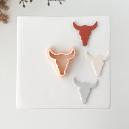 Bull Head Clay Cutter | Bull Head Polymer Clay Cutter for DIY Western Earrings Ranch-Style Jewelry and Handmade Country Accessories