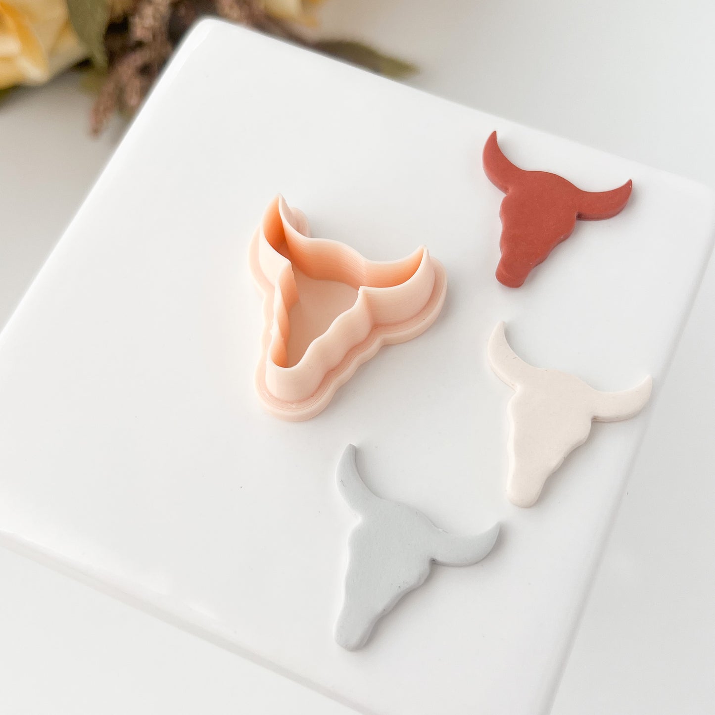 Bull Head Clay Cutter | Bull Head Polymer Clay Cutter for DIY Western Earrings Ranch-Style Jewelry and Handmade Country Accessories