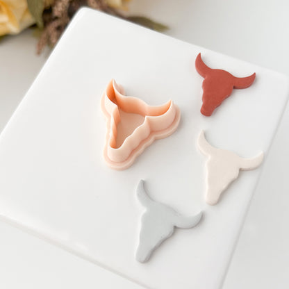 Bull Head Clay Cutter | Bull Head Polymer Clay Cutter for DIY Western Earrings Ranch-Style Jewelry and Handmade Country Accessories