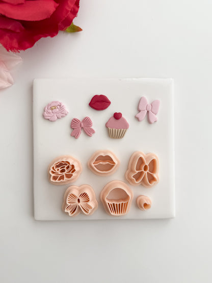 Valentine's Day Stud Pack No. 1 Clay Cutter Set | Valentine's Day Stud Pack Polymer Clay Cutter Set for DIY Romantic Earrings Love Jewelry and Handmade Valentine's Accessories