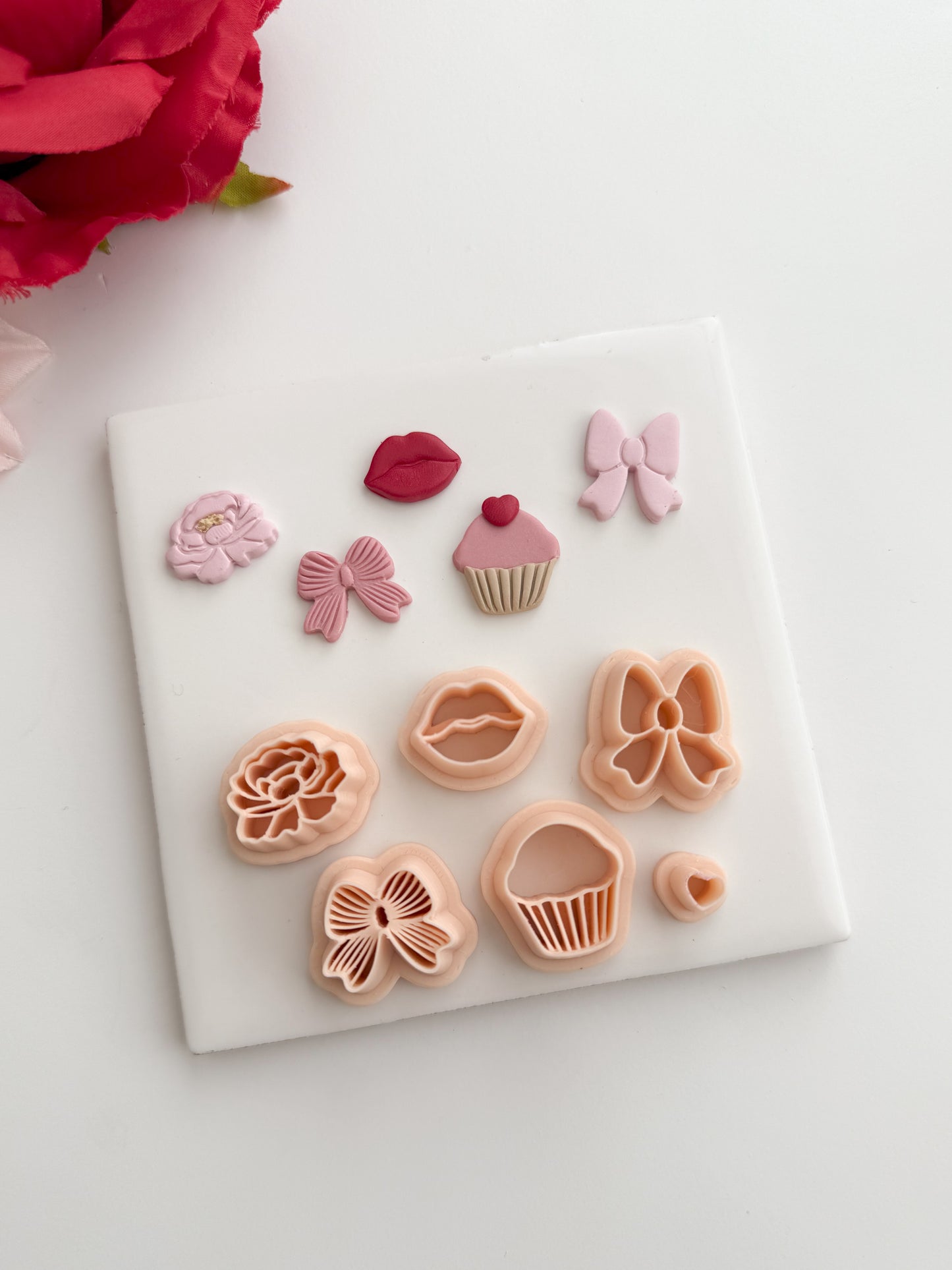 Valentine's Day Stud Pack No. 1 Clay Cutter Set | Valentine's Day Stud Pack Polymer Clay Cutter Set for DIY Romantic Earrings Love Jewelry and Handmade Valentine's Accessories