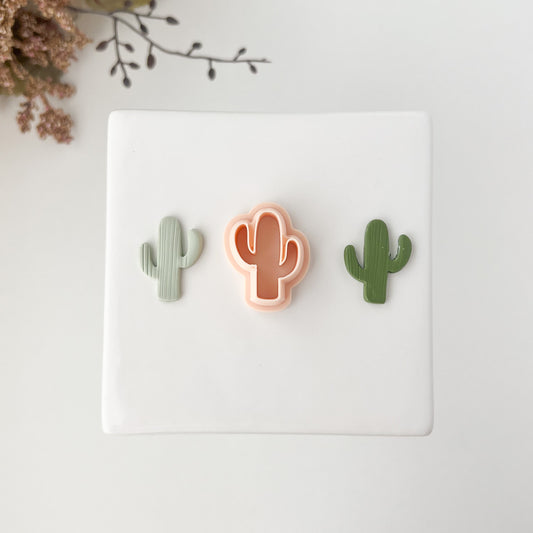 Cactus No. 2 Clay Cutter | Cactus Polymer Clay Cutter for DIY Desert Earrings Succulent Jewelry and Handmade Southwest Accessories
