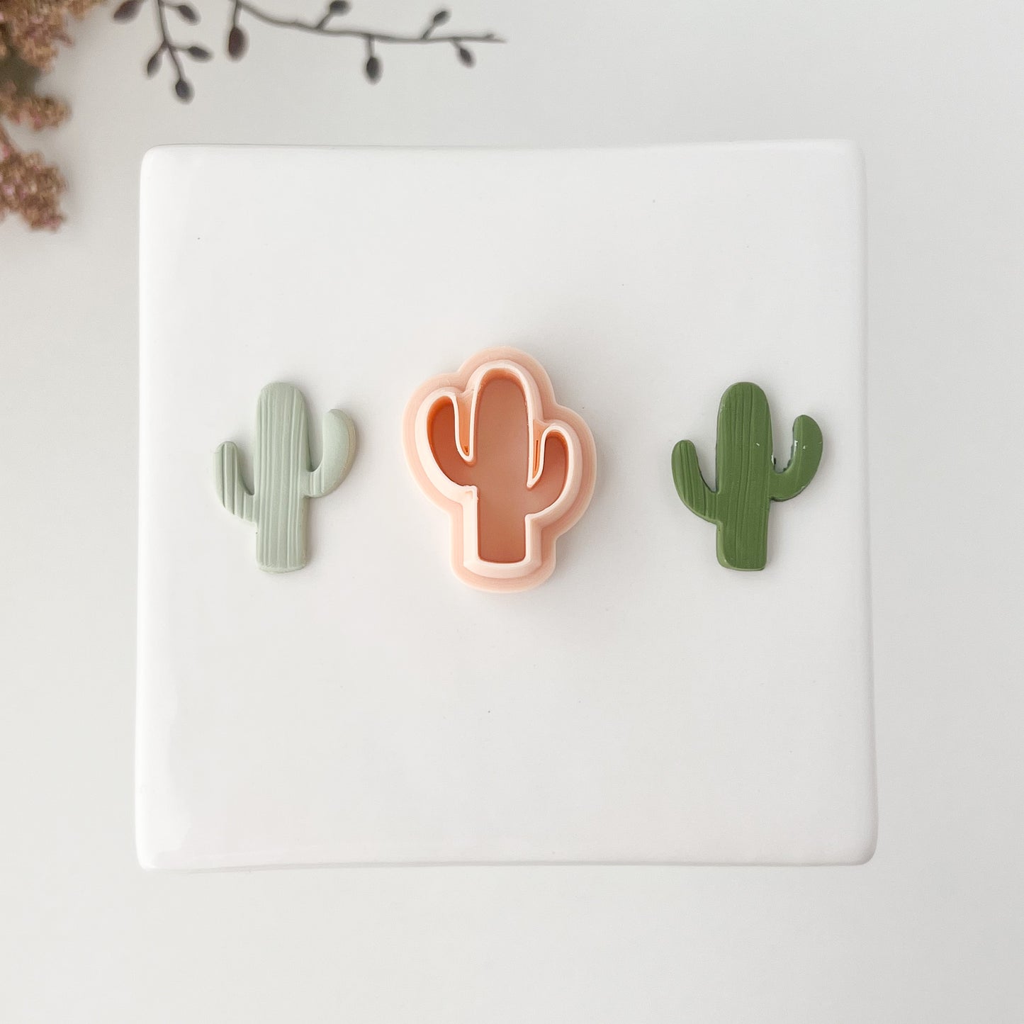 Cactus No. 2 Clay Cutter | Cactus Polymer Clay Cutter for DIY Desert Earrings Succulent Jewelry and Handmade Southwest Accessories