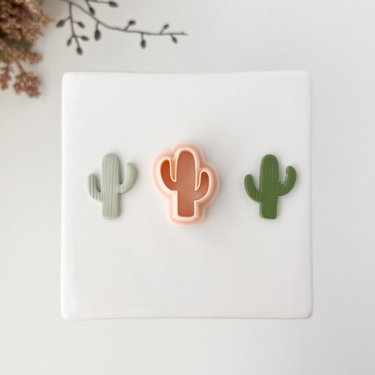 Cactus No. 2 Clay Cutter | Cactus Polymer Clay Cutter for DIY Desert Earrings Succulent Jewelry and Handmade Southwest Accessories