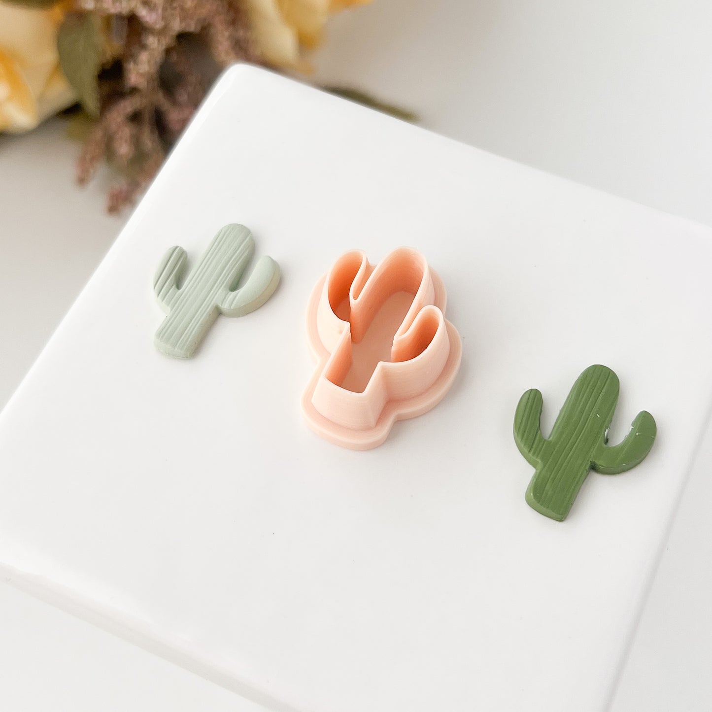 Cactus No. 2 Clay Cutter | Cactus Polymer Clay Cutter for DIY Desert Earrings Succulent Jewelry and Handmade Southwest Accessories