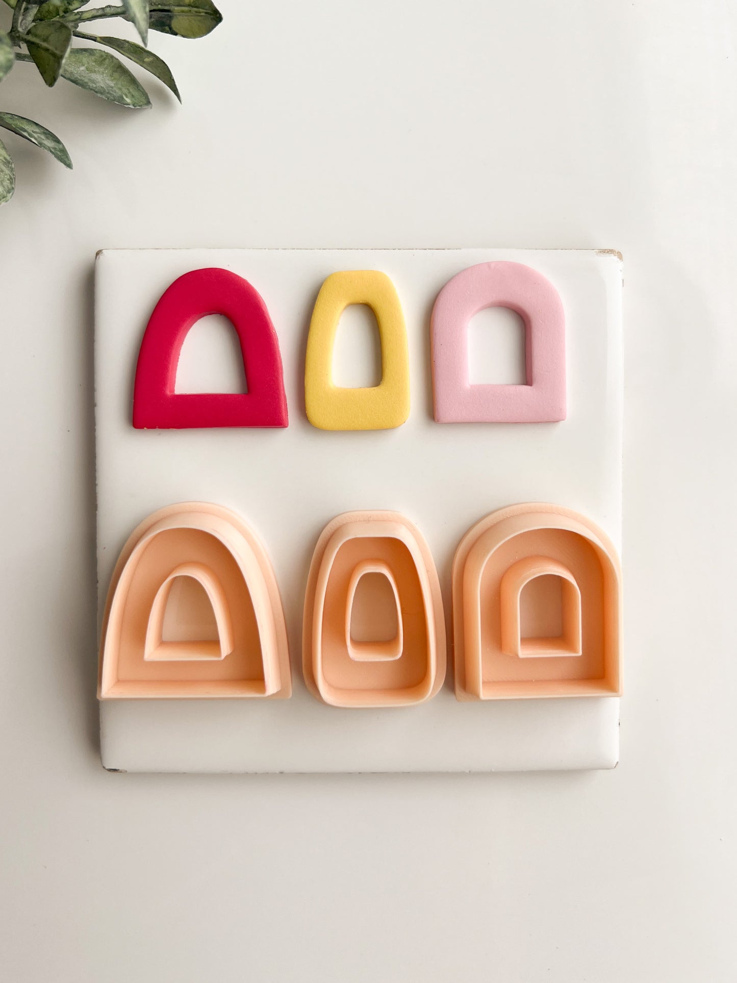 Rounded Donut Arch Trio Clay Cutter | Rounded Donut Arch Polymer Clay Cutter Set for DIY Earrings Unique Jewelry and Playful Handmade Accessories