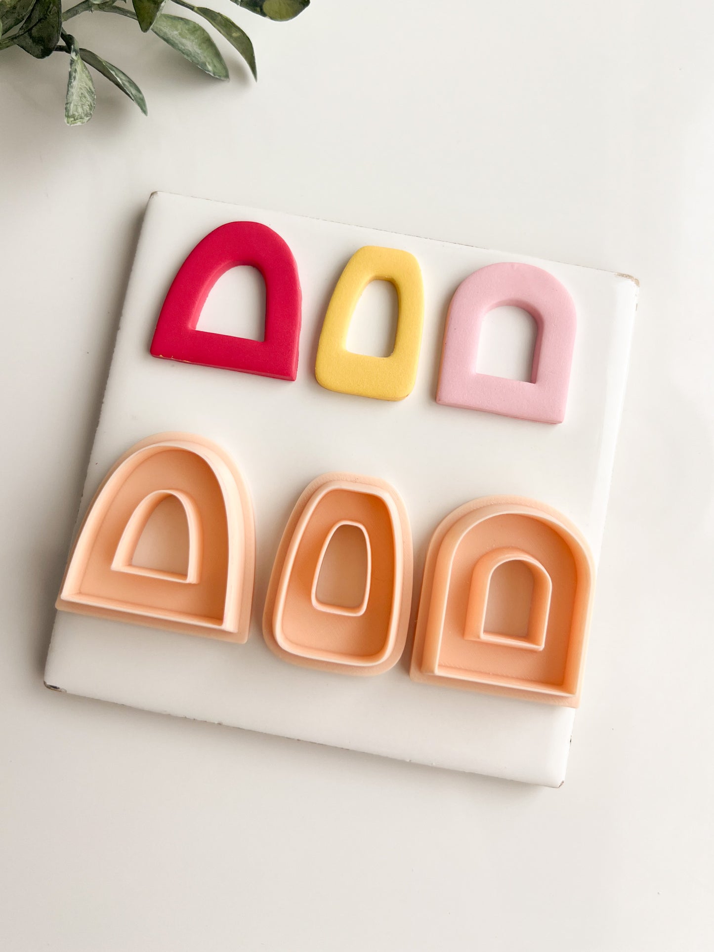 Rounded Donut Arch Trio Clay Cutter | Rounded Donut Arch Polymer Clay Cutter Set for DIY Earrings Unique Jewelry and Playful Handmade Accessories
