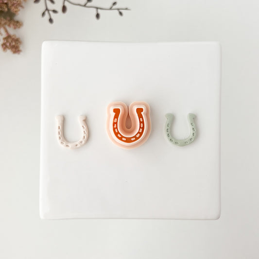 Horseshoe Clay Cutter | Horseshoe Polymer Clay Cutter for Western Earrings Cowboy Jewelry DIY Rustic Crafts