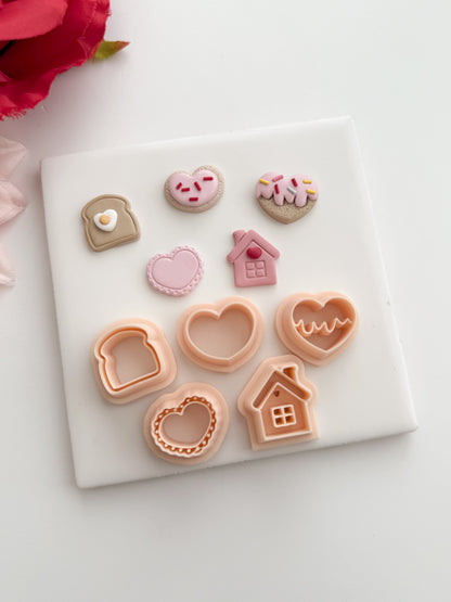 Valentine Mini Bundle No. 1 Clay Cutter Set | Valentine Mini Bundle No. 1 Polymer Clay Cutter Set for DIY Love Earrings Romantic Jewelry and Handmade Valentine's Accessories