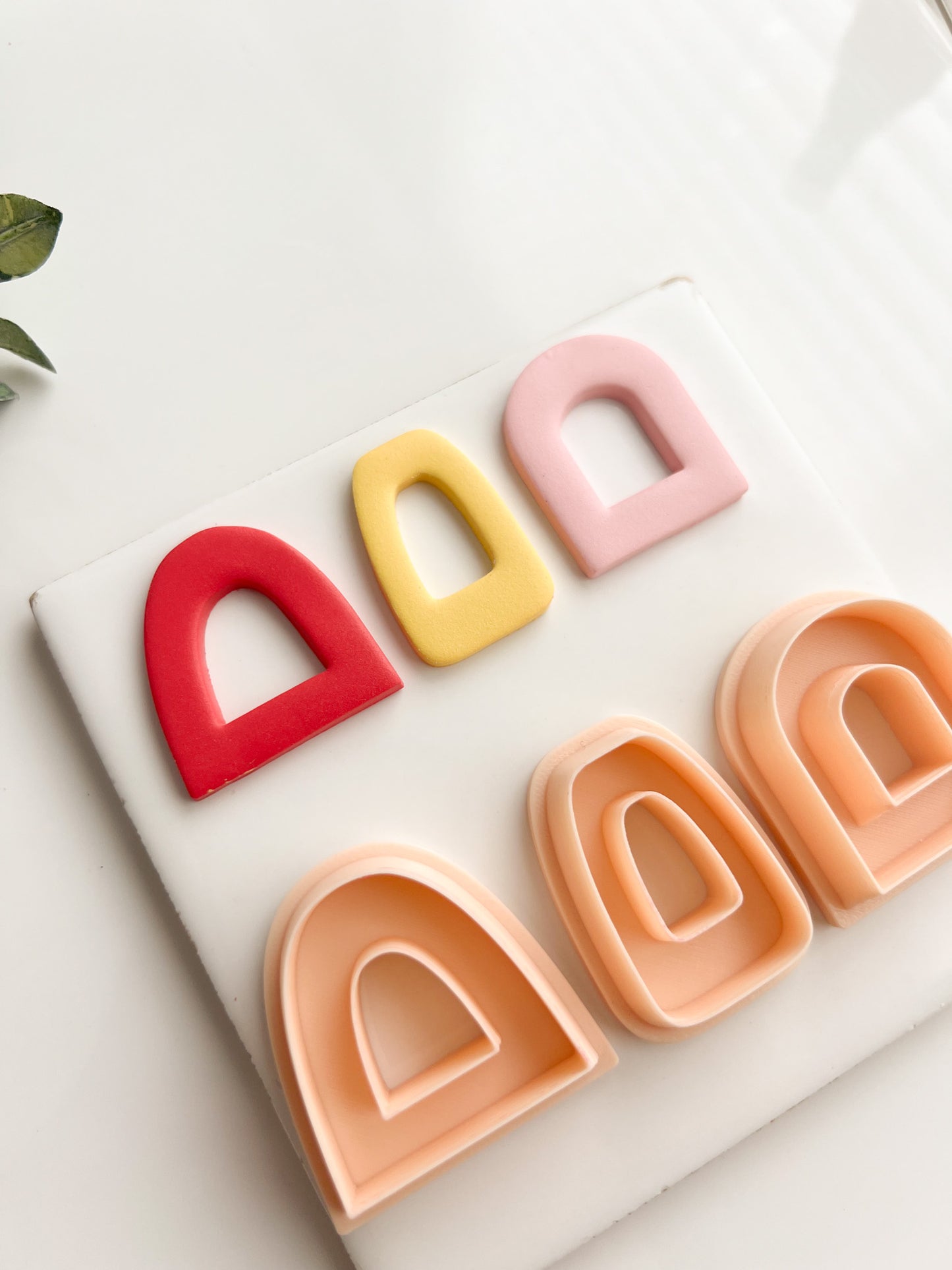 Rounded Donut Arch Trio Clay Cutter | Rounded Donut Arch Polymer Clay Cutter Set for DIY Earrings Unique Jewelry and Playful Handmade Accessories