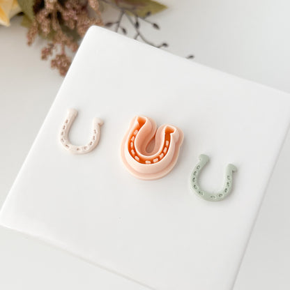 Horseshoe Clay Cutter | Horseshoe Polymer Clay Cutter for Western Earrings Cowboy Jewelry DIY Rustic Crafts