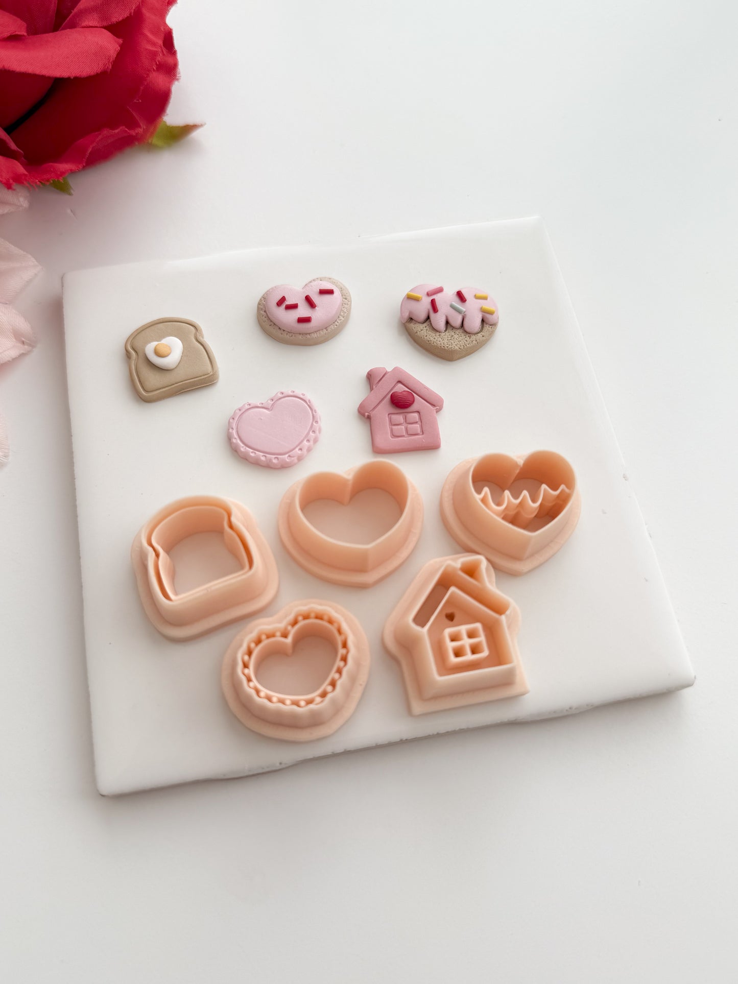 Valentine Mini Bundle No. 1 Clay Cutter Set | Valentine Mini Bundle No. 1 Polymer Clay Cutter Set for DIY Love Earrings Romantic Jewelry and Handmade Valentine's Accessories