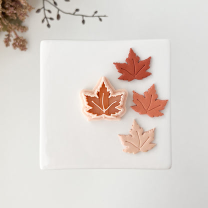Maple Leaf No. 1 Clay Cutter | Autumn Maple Leaf Clay Cutter for DIY Earrings Fall Leaf Jewelry Seasonal Crafting Supplies