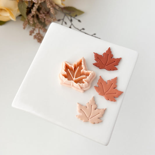 Maple Leaf No. 1 Clay Cutter | Autumn Maple Leaf Clay Cutter for DIY Earrings Fall Leaf Jewelry Seasonal Crafting Supplies