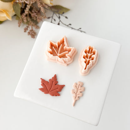 Fall Leaf Set Clay Cutter | Fall Leaf Polymer Clay Cutter Set for DIY Autumn Earrings Seasonal Jewelry Making and Handmade Fall Crafts