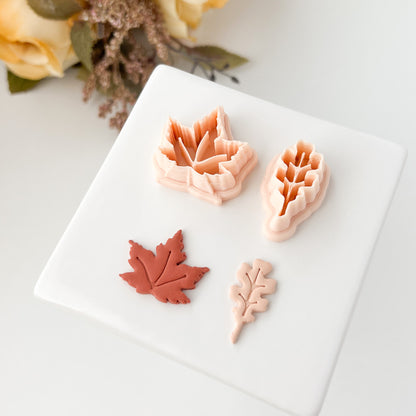 Fall Leaf Set Clay Cutter | Fall Leaf Polymer Clay Cutter Set for DIY Autumn Earrings Seasonal Jewelry Making and Handmade Fall Crafts