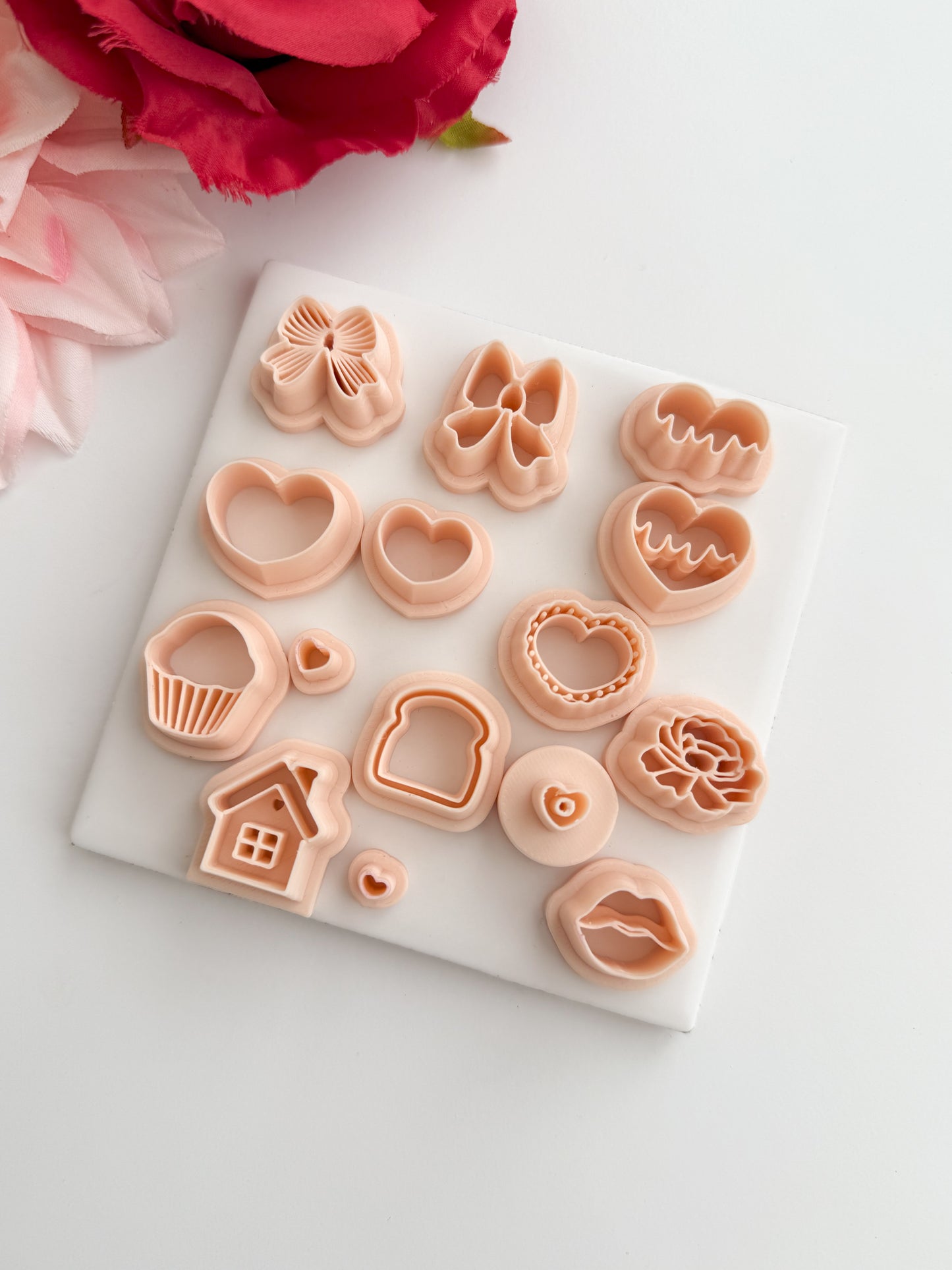 Valentine Mini Bundle No. 2 Clay Cutter Set | Valentine Mini Bundle No. 2 Polymer Clay Cutter Set for DIY Romantic Earrings Love Jewelry and Handmade Valentine's Accessories
