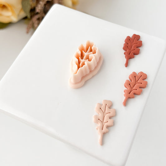 Oak Leaf Clay Cutter | Fall Oak Leaf Polymer Clay Cutter for Nature-Inspired Earrings and Jewelry