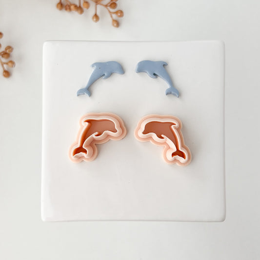 Dolphin Clay Cutter | Dolphin Polymer Clay Cutter for DIY Earrings Ocean-Themed Jewelry and Beach-Inspired Handmade Crafts
