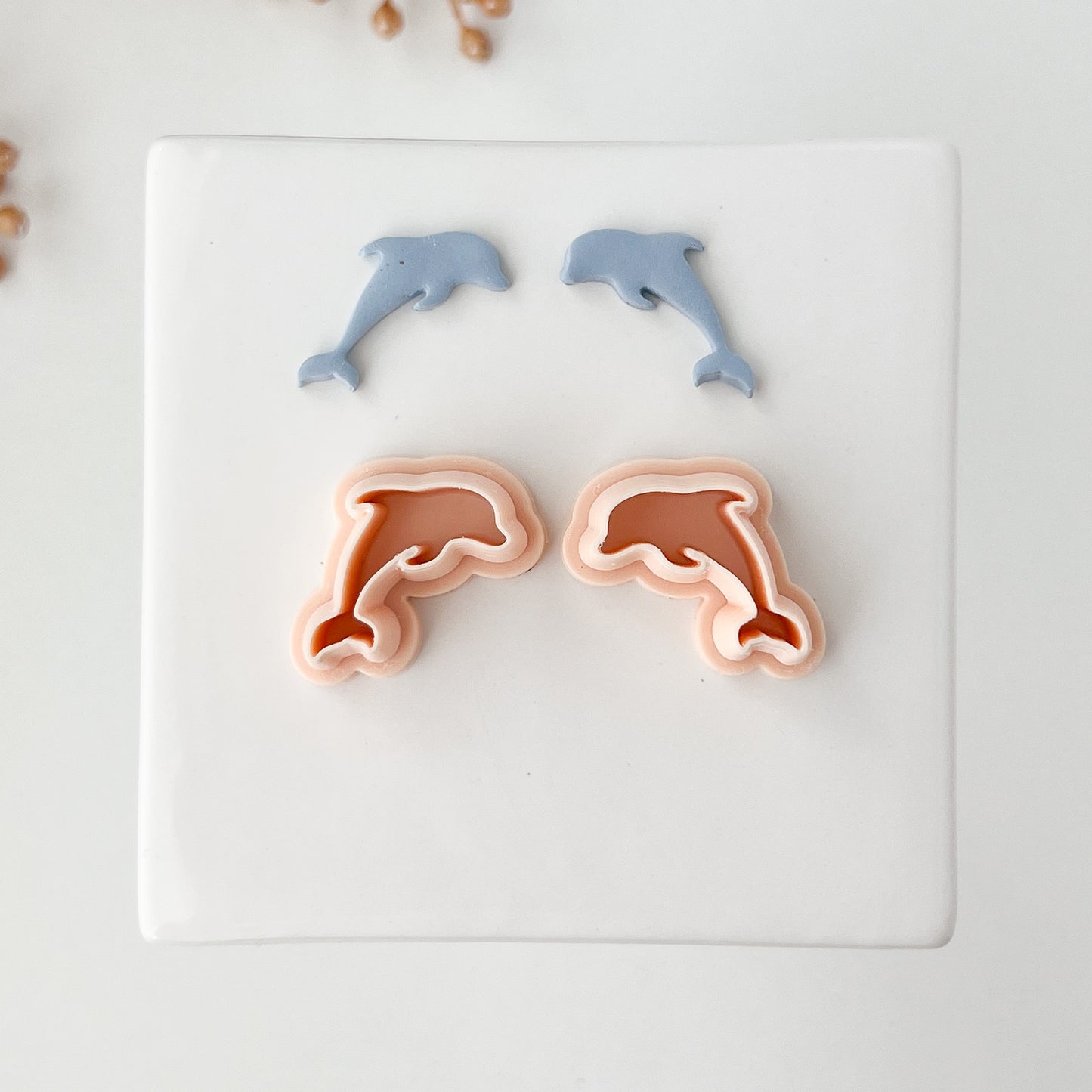 Dolphin Clay Cutter | Dolphin Polymer Clay Cutter for DIY Earrings Ocean-Themed Jewelry and Beach-Inspired Handmade Crafts