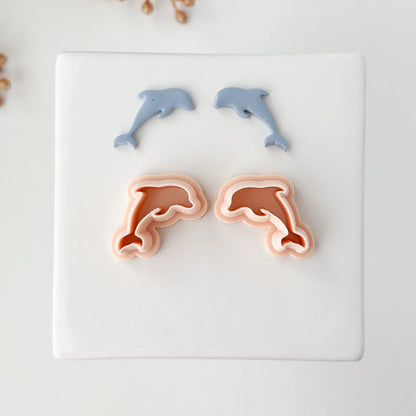 Dolphin Clay Cutter | Dolphin Polymer Clay Cutter for DIY Earrings Ocean-Themed Jewelry and Beach-Inspired Handmade Crafts