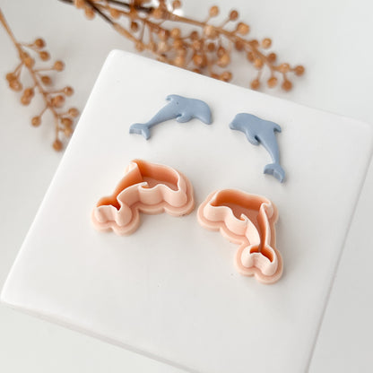 Dolphin Clay Cutter | Dolphin Polymer Clay Cutter for DIY Earrings Ocean-Themed Jewelry and Beach-Inspired Handmade Crafts