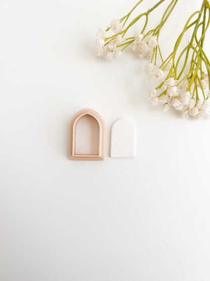 Pointed Arch Clay Cutter | Gothic Pointed Arch Polymer Clay Cutter for DIY Earrings and Accessories