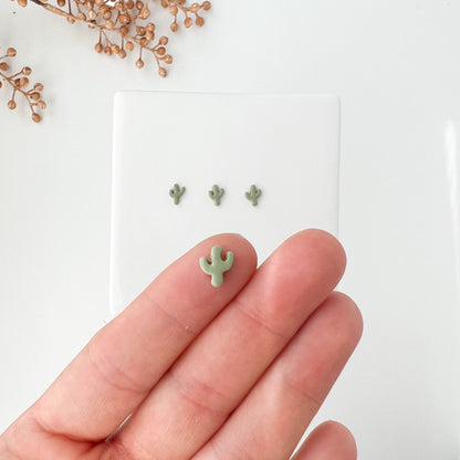 Micro Cactus Clay Cutter | Tiny Cactus Polymer Clay Cutter for DIY Desert Earrings Succulent Jewelry Making Handmade Clay Craft Supplies