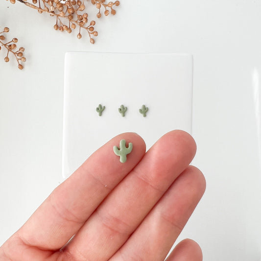 Micro Cactus Clay Cutter | Tiny Cactus Polymer Clay Cutter for DIY Desert Earrings Succulent Jewelry Making Handmade Clay Craft Supplies