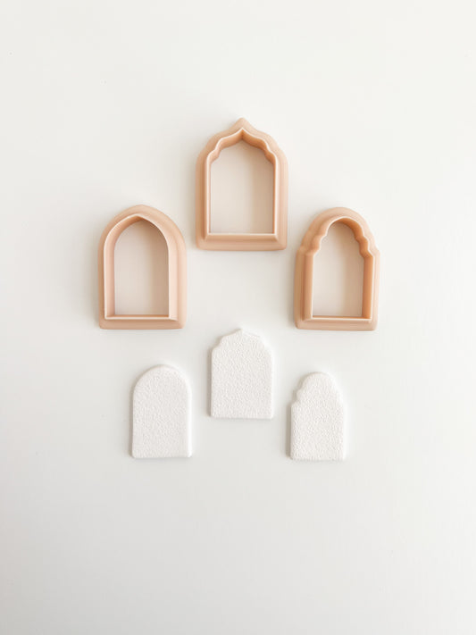 Elegant Arch Trio Clay Cutter | Elegant Arch Trio Polymer Clay Cutter Set for DIY Earrings Stylish Jewelry and Architectural Handmade Designs