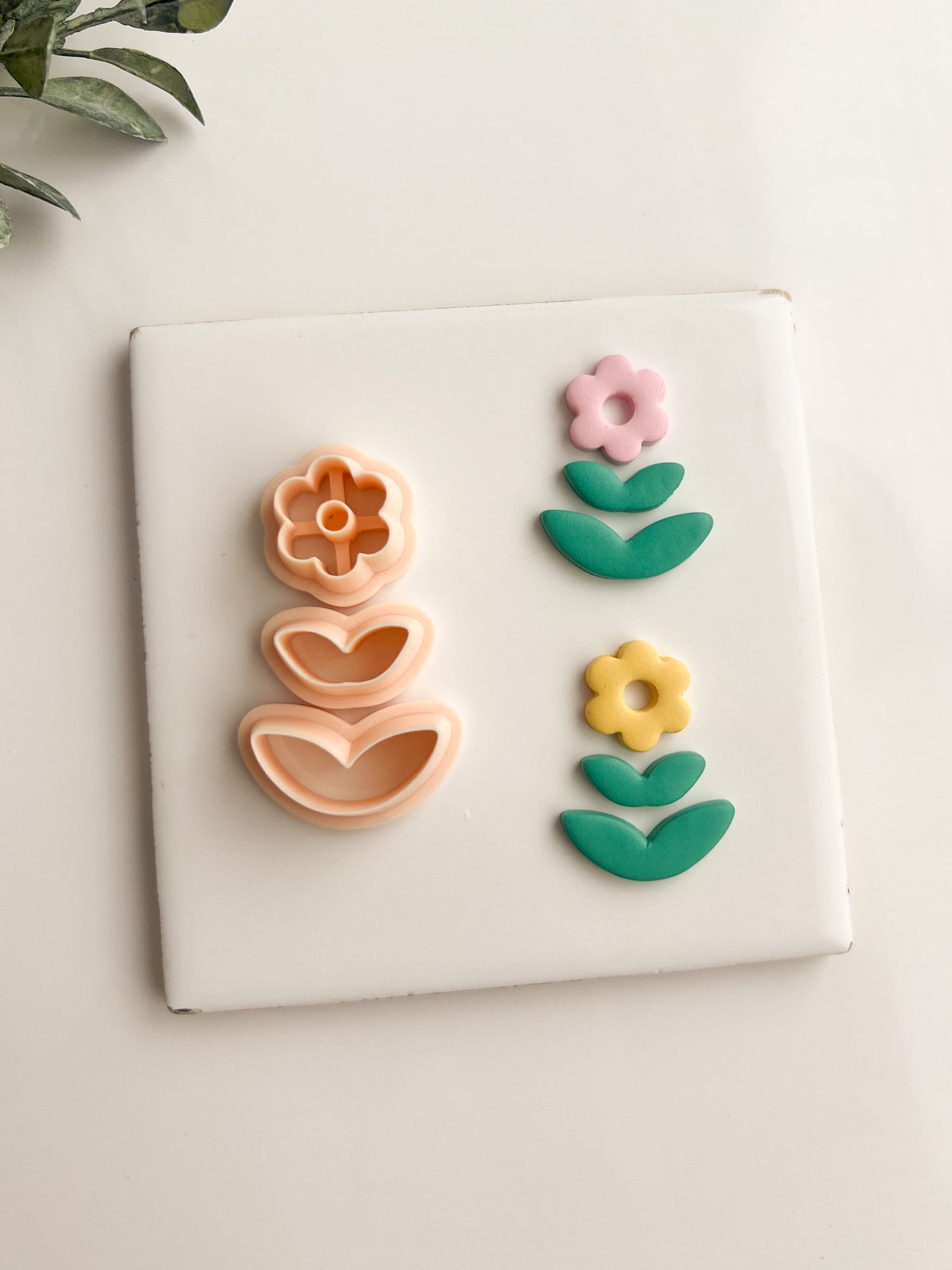 Floral Shape Dangle No. 1 Clay Cutter | Floral Dangle Polymer Clay Cutter for Handmade Earrings DIY Jewelry and Botanical Crafting