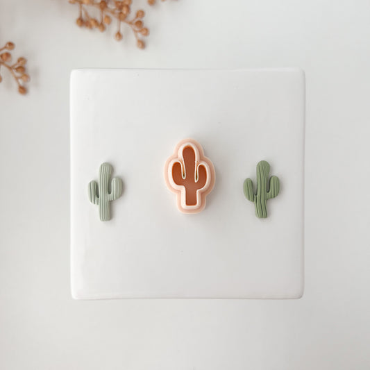 Cactus No. 1 Clay Cutter | Cactus No. 1 Polymer Clay Cutter for DIY Boho Earrings Desert-Themed Jewelry and Handmade Plant Accessories