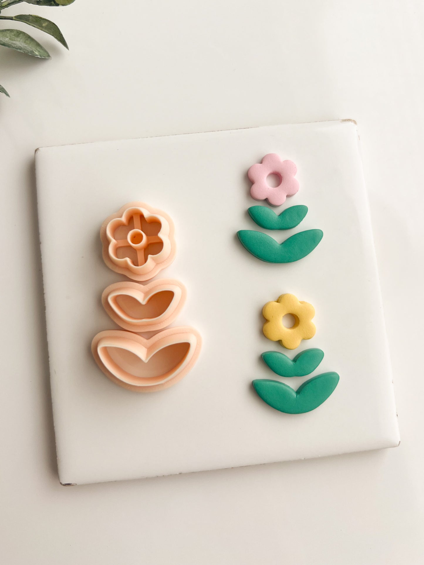 Floral Shape Dangle No. 1 Clay Cutter | Floral Dangle Polymer Clay Cutter for Handmade Earrings DIY Jewelry and Botanical Crafting