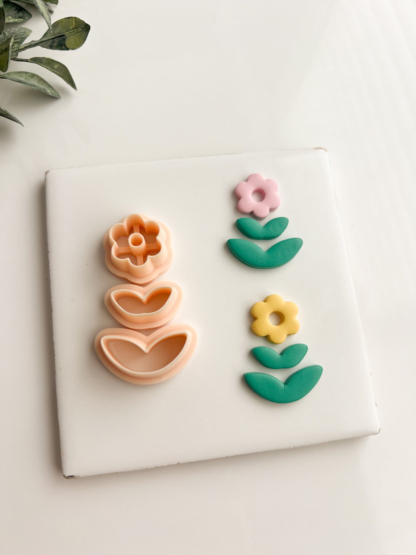 Floral Shape Dangle No. 1 Clay Cutter | Floral Dangle Polymer Clay Cutter for Handmade Earrings DIY Jewelry and Botanical Crafting