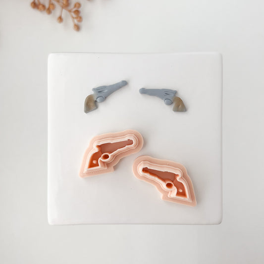 Six Shooter Clay Cutter | Western-Themed Polymer Clay Cutter for Cowboy Earrings and Crafts