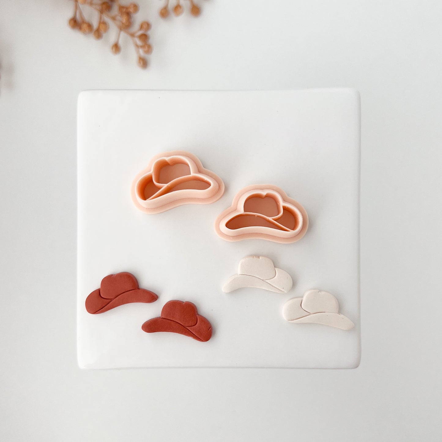 Cowboy Hat Clay Cutter | Cowboy Hat Polymer Clay Cutter for DIY Earrings Western Jewelry and Rodeo-Themed Handmade Accessories