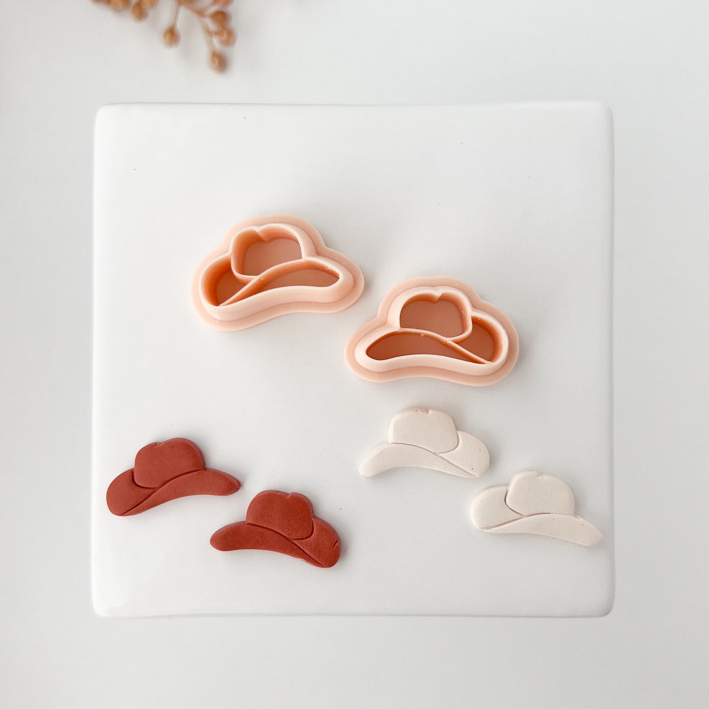 Cowboy Hat Clay Cutter | Cowboy Hat Polymer Clay Cutter for DIY Earrings Western Jewelry and Rodeo-Themed Handmade Accessories