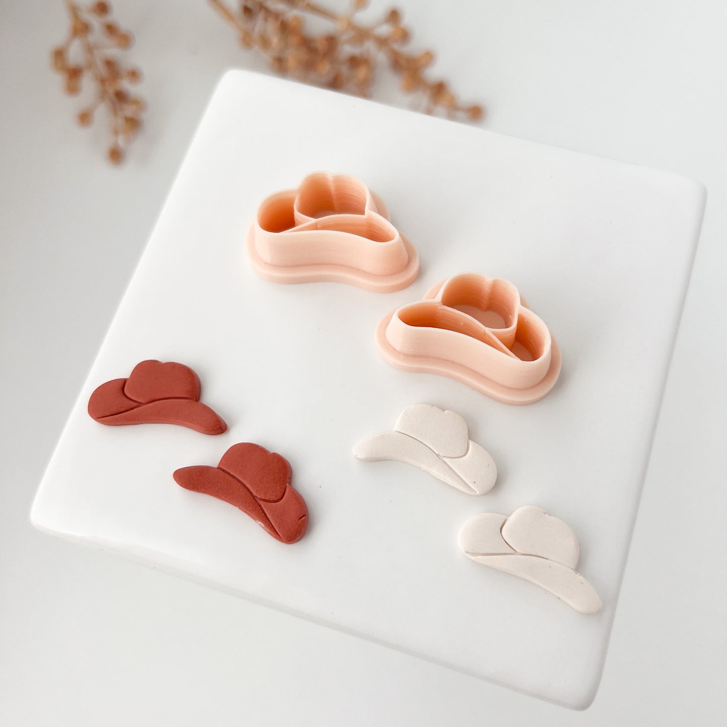 Cowboy Hat Clay Cutter | Cowboy Hat Polymer Clay Cutter for DIY Earrings Western Jewelry and Rodeo-Themed Handmade Accessories
